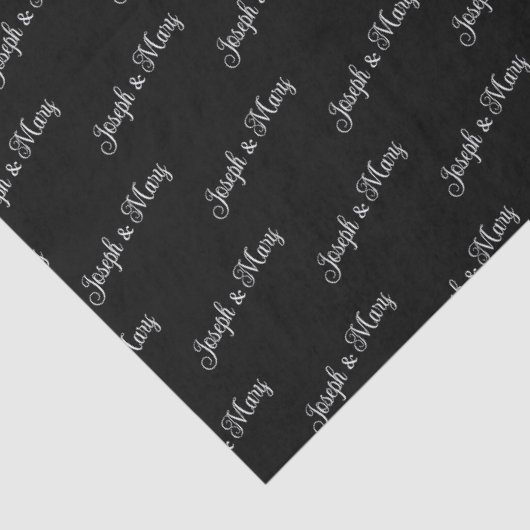 Elegant Wedding Customizable Couple's Names Gift 薄葉紙 (詳細)