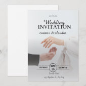 Elegant Wedding Design 招待状 (正面/裏面)