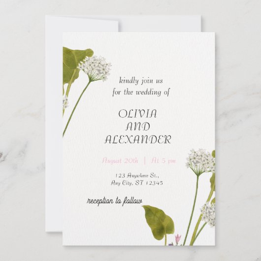 Elegant Wedding Design 招待状 (正面)