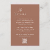 Elegant Wedding Design with Burnt Orange QR Code エンクロージャーカード (正面)