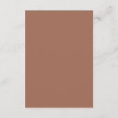 Elegant Wedding Design with Burnt Orange QR Code エンクロージャーカード (裏面)