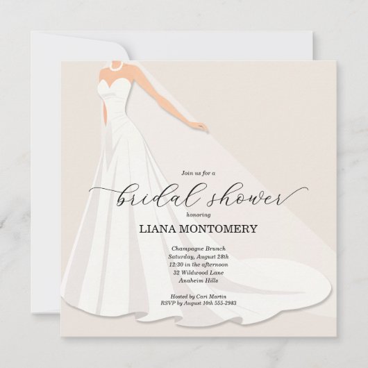 Elegant Wedding Dress Bridal Shower (正面)