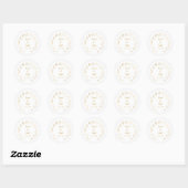 Elegant wedding envelop seal Editable stickers ラウンドシール (シート)