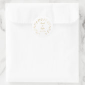 Elegant wedding envelop seal Editable stickers ラウンドシール (バッグ)