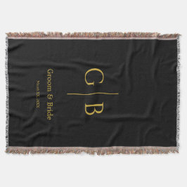 Elegant Wedding Favor Stylish Cozy Throw Blanket スローブランケット