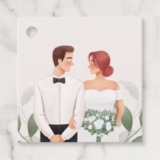 Elegant wedding favor tags  フェイバータグ