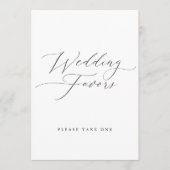  Elegant Wedding Favors Sign 招待状 (正面)