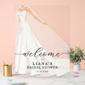 Elegant Wedding Gown Bridal Shower Welcome アクリルサイン (ウェディング)