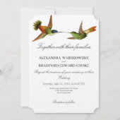 Elegant Wedding Hummingbird  wedding invitation 招待状 (正面)