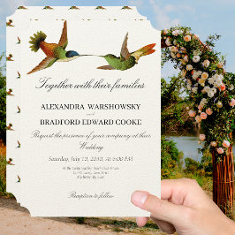 Elegant Wedding Hummingbird  wedding invitation 招待状