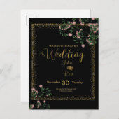 Elegant Wedding Invitation インビテーションポストカード (正面/裏面)