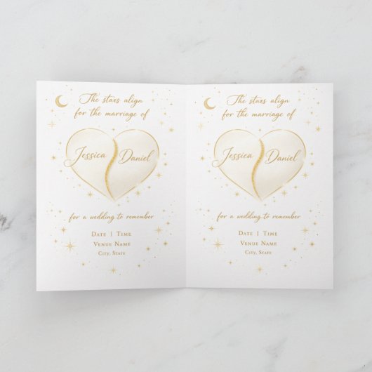 Elegant Wedding Invitation  カード (内部)