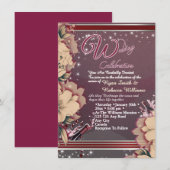 Elegant Wedding Invitation 招待状 (正面/裏面)