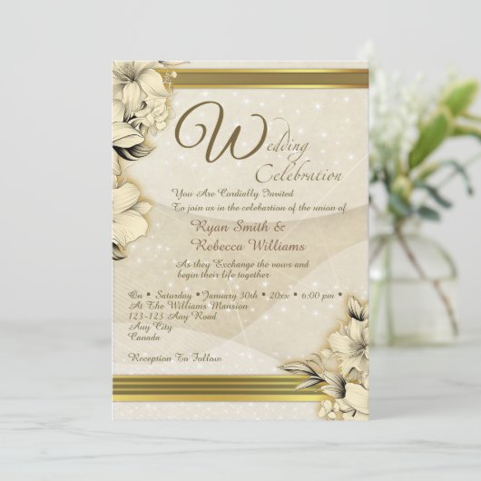 Elegant Wedding Invitation 招待状 (スタンド正面)