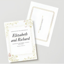 Elegant Wedding Invitation 招待状