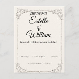 Elegant Wedding Invitation – A Modern Touch for Yo ポストカード