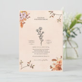 Elegant wedding invitation adorned with roses 招待状 (スタンド正面)