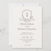 Elegant Wedding Invitation Card 招待状 (正面)