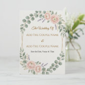 Elegant Wedding Invitation Card 招待状 (スタンド正面)