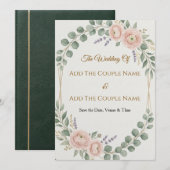 Elegant Wedding Invitation Card 招待状 (正面/裏面)