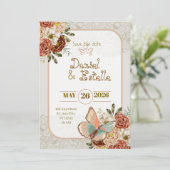 Elegant Wedding Invitation Card 招待状 (スタンド正面)