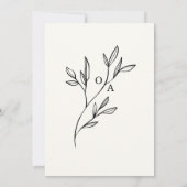 Elegant Wedding Invitation Card 招待状 (裏面)