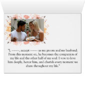 Elegant Wedding Invitation Card | add name & photo (内部横(下))