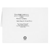 Elegant Wedding Invitation Card | add name & photo (裏面横)