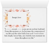 Elegant Wedding Invitation Card | Romantic Floral  (内部横(下))