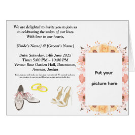 Elegant Wedding Invitation Card | Romantic Floral 