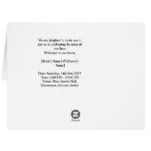 Elegant Wedding Invitation Card | Romantic Floral  (裏面横)