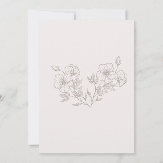 Elegant Wedding Invitation Card TemplateInvitation 招待状 (裏面)