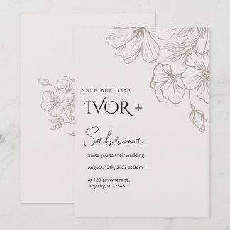 Elegant Wedding Invitation Card TemplateInvitation 招待状