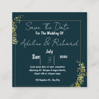 Elegant Wedding Invitation – Classic & Romantic Ce スクエア名刺