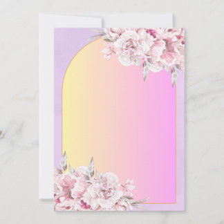 Elegant Wedding Invitation Floral Romantic 招待状