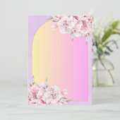 Elegant Wedding Invitation Floral Romantic 招待状 (スタンド正面)