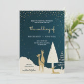 Elegant wedding Invitation in happy new year  招待状 (スタンド正面)