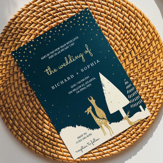 Elegant wedding Invitation in happy new year  招待状