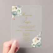 Elegant Wedding Invitation in Spanish アクリル招待状 (インサイチュ (ポータブル))
