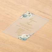 Elegant Wedding Invitation in Spanish アクリル招待状 (レイダウン)