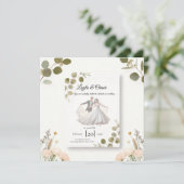 Elegant Wedding Invitation – Minimalist Romantic D カード (スタンド正面)