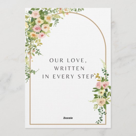 Elegant Wedding Invitation | Modern Romantic  招待状 (裏面)