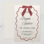 Elegant Wedding Invitation | Modern Script Design 招待状 (正面/裏面)