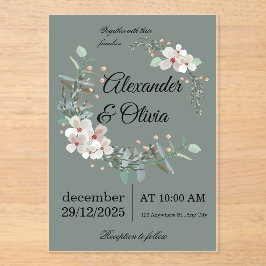 Elegant Wedding Invitation – Simple and Luxurious  アクリル招待状