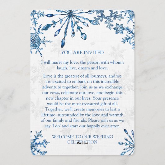 Elegant  Wedding Invitation - Stylish weeding card 招待状 (裏面)