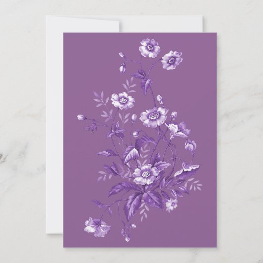 Elegant Wedding Invitation Template 招待状 (裏面)