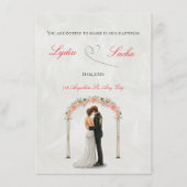 Elegant Wedding Invitation Template 招待状 (正面)