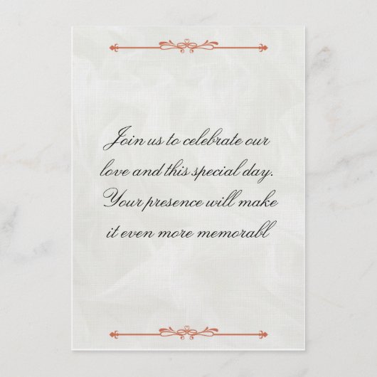 Elegant Wedding Invitation Template 招待状 (裏面)