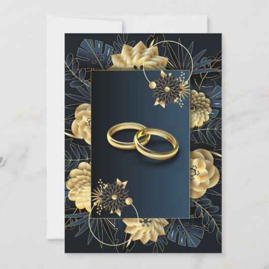 Elegant Wedding Invitation Template 招待状 (裏面)