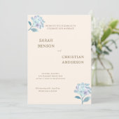 Elegant Wedding Invitation with Floral Design 招待状 (スタンド正面)